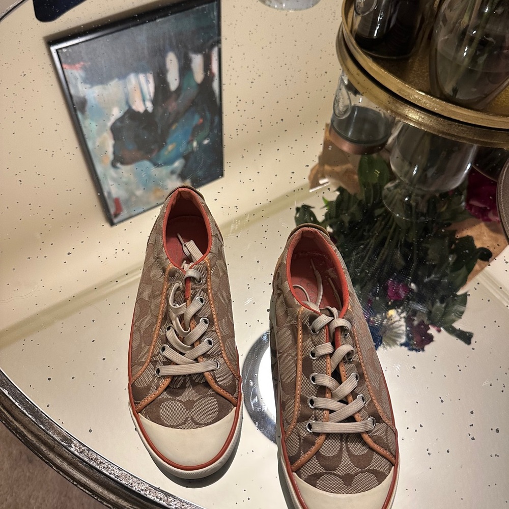 Coach Brown and Tan Sneakers